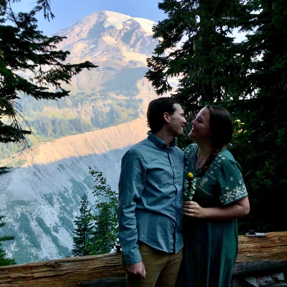 Plus V-Neck Embroidery Maxi A-Line Dress Without Belt - Picture 4 of 4